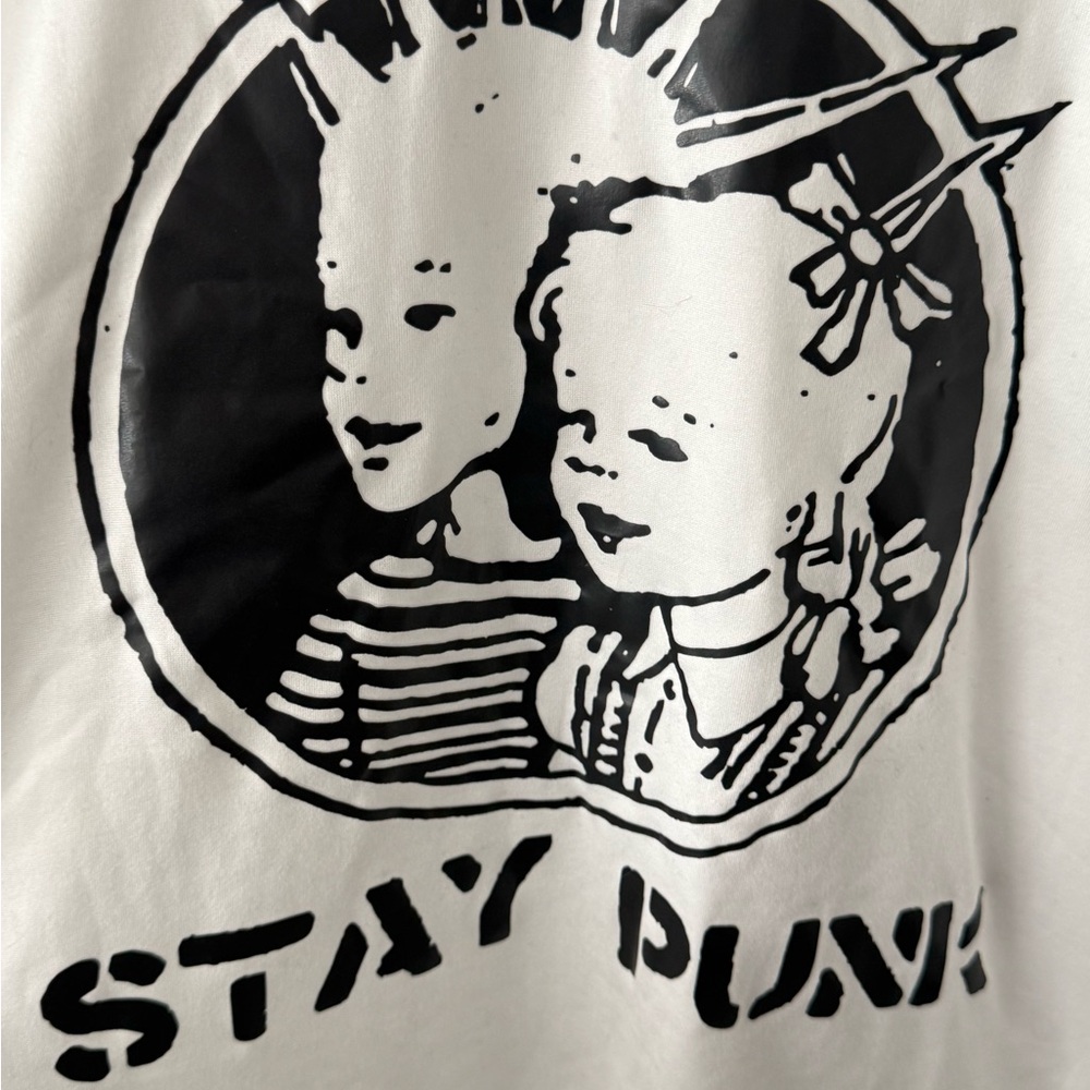 Stay Punk Kids Graphic T-Shirt - White - Picture 2 of 3